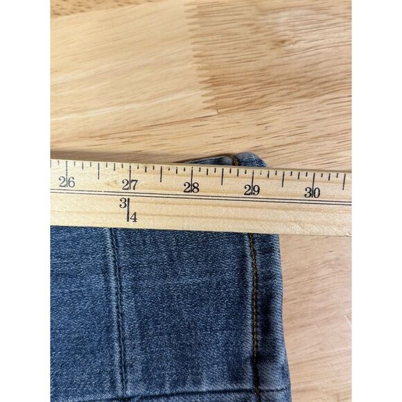 Judy Blue Skinny Fit Jeans 9/29 Distressed Buffalo Plaid Patched Flip‎ Cuffs - Picture 13 of 13